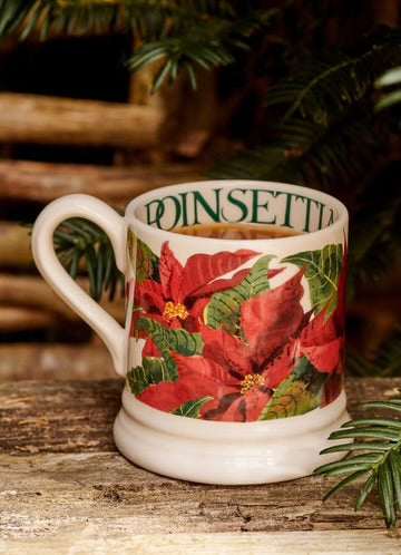 Emma Bridgwater Poinsettia 1/2 Pint Mug