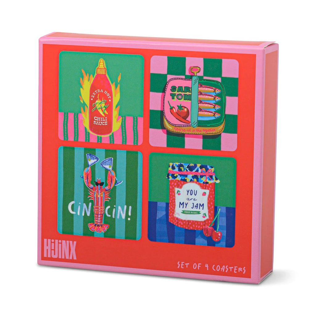 Set Of 4 Coasters - The Foodie