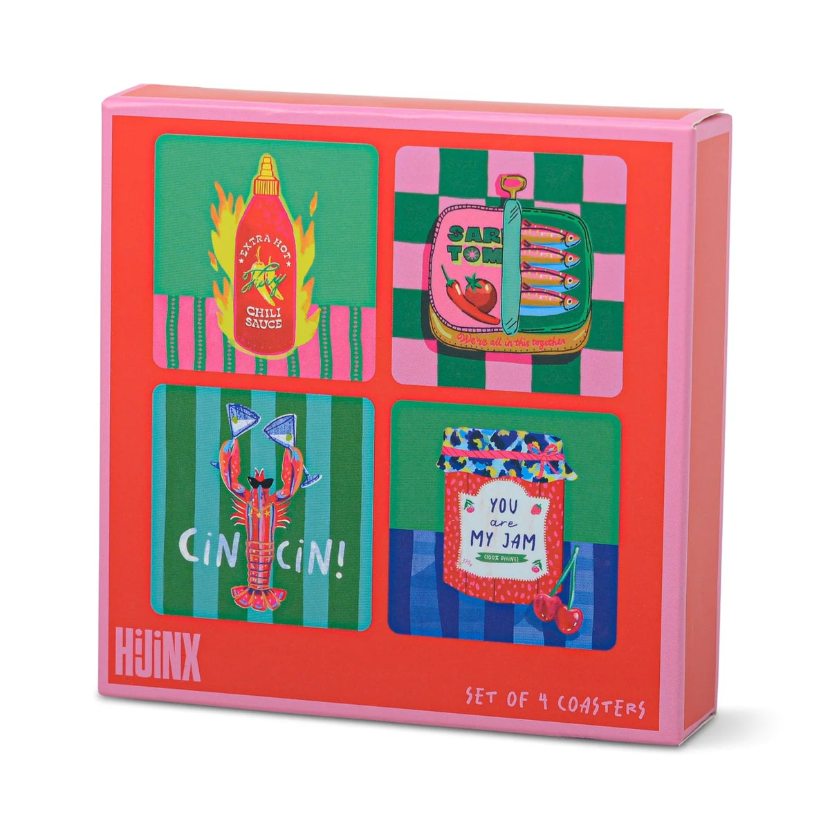 Set Of 4 Coasters - The Foodie