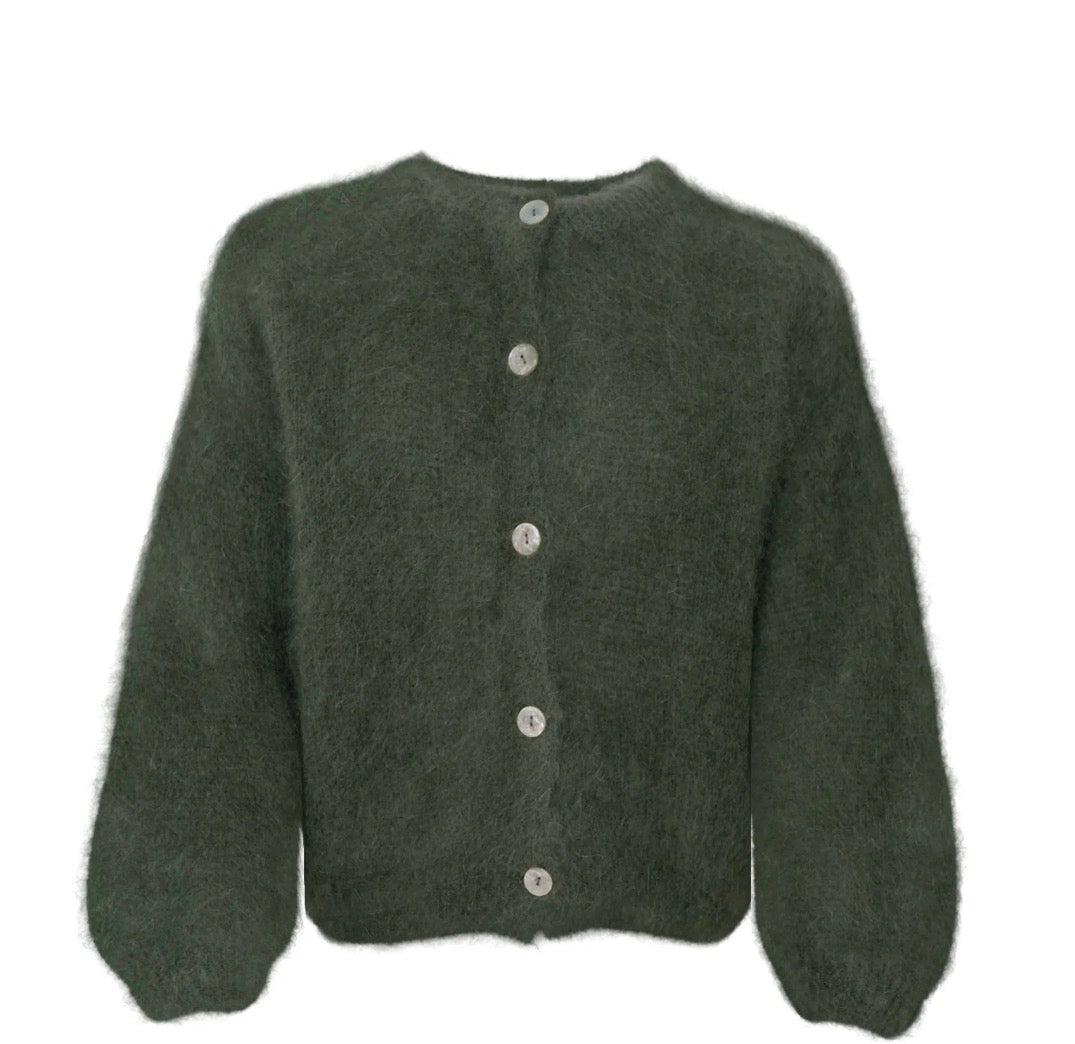 Bjoerk Knit Cardigan - Army Green