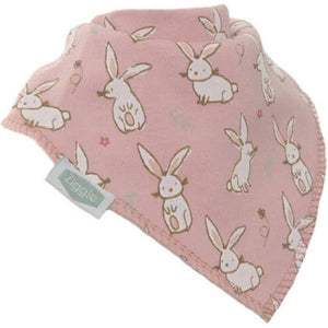 Fun absorbent baby bandana - Bunnies On Pink