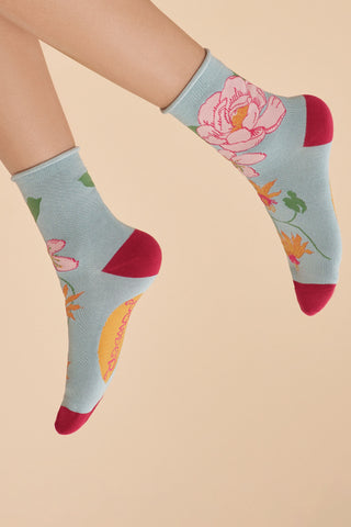 Ankle Socks - Tropical Flora Ice
