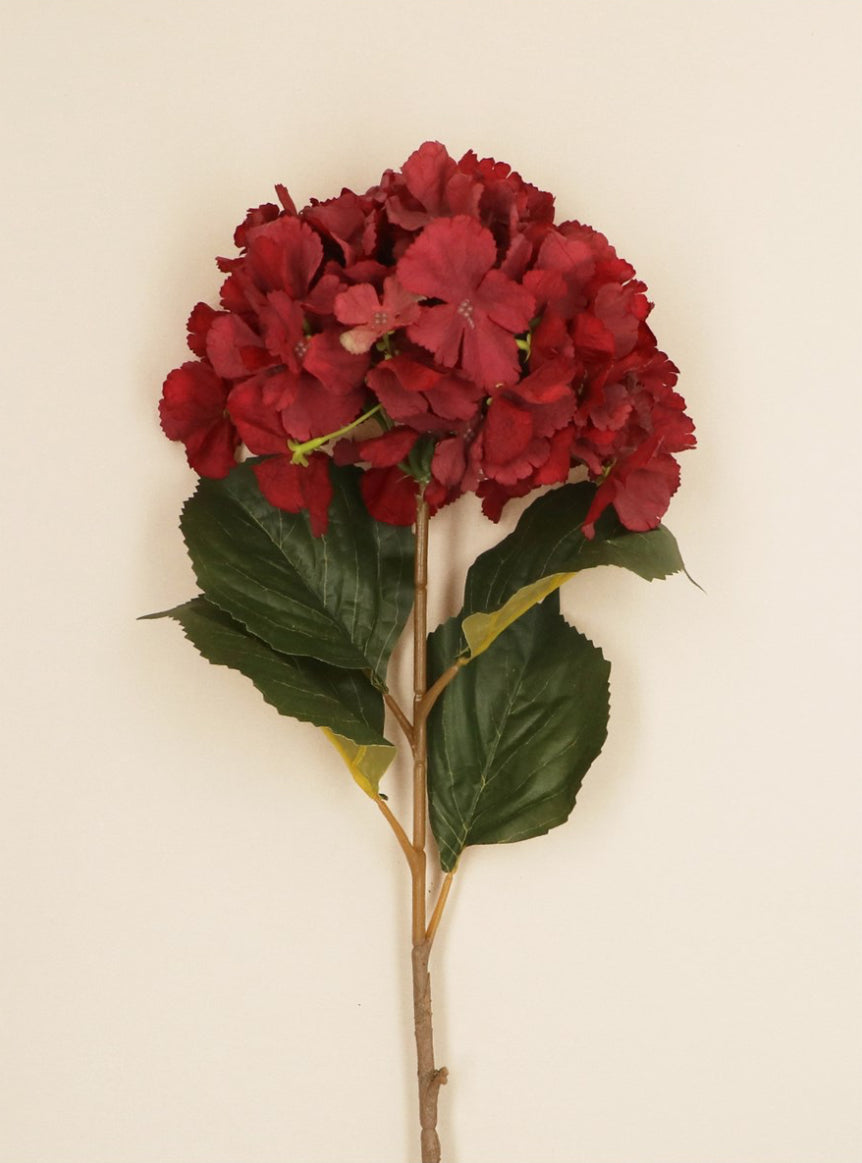 Antique Burgundy Hydrangea Stem