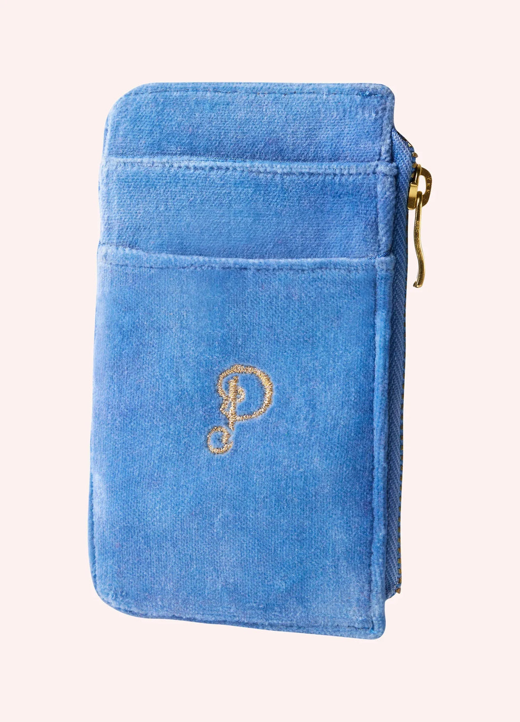 Powder Embroidered Card Holder - Crab