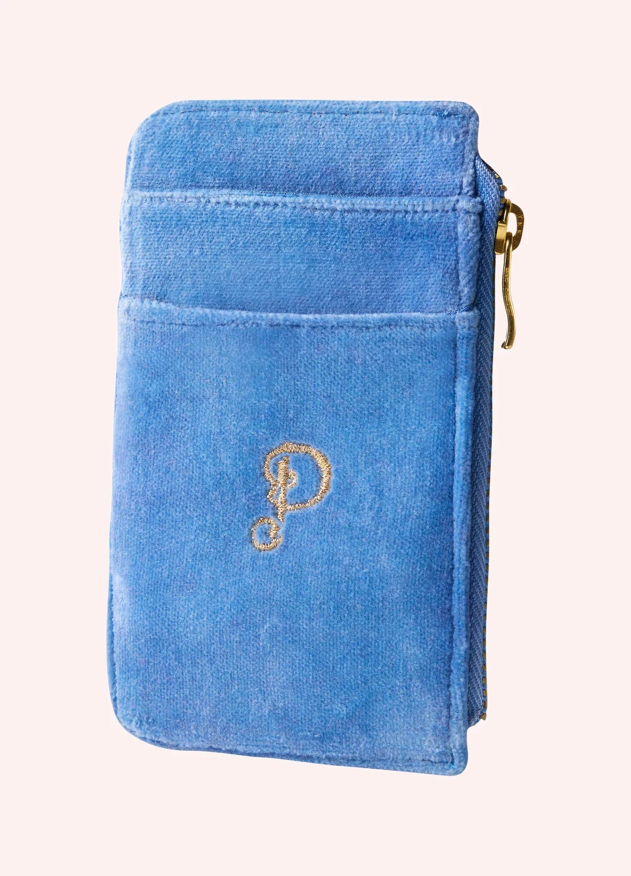 Powder Embroidered Card Holder - Crab