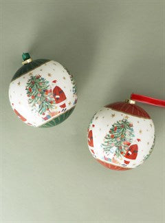 Santa With Tree Bauble Decoration