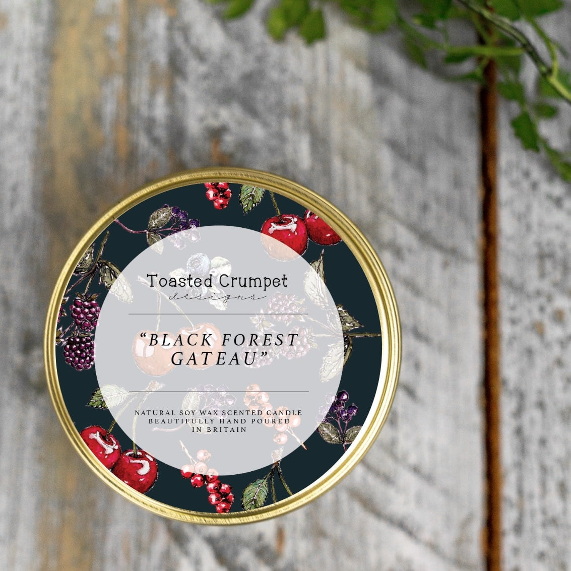 Black Forest Gateaux Tin Candle