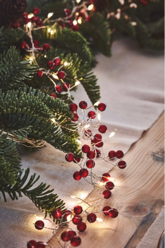 Red Berry Lights - Battery Operated