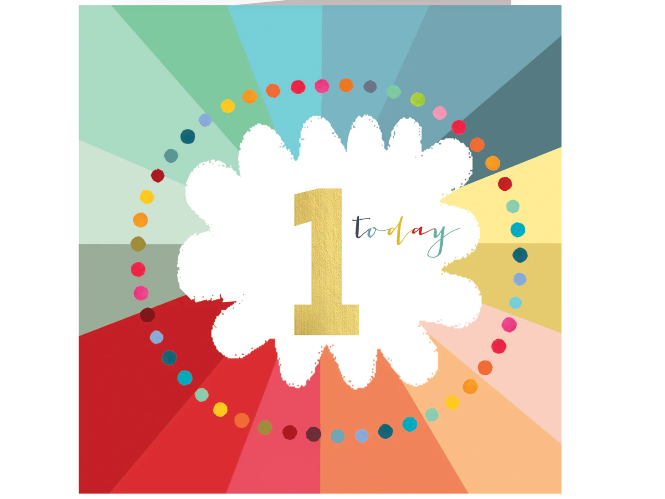 Gold Foiled Number 1 Cloud Card