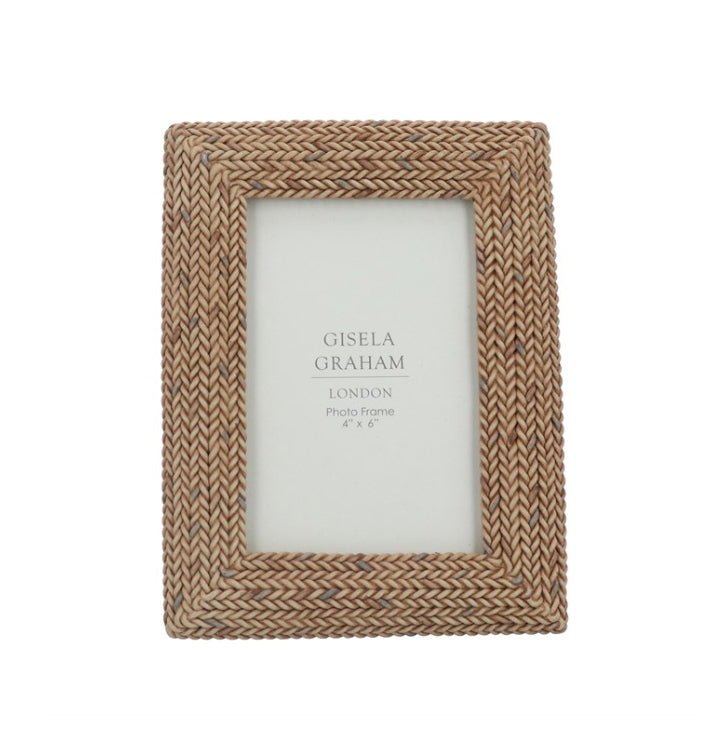 Herringbone Weave Resin Picture Frame - 6” x 4”