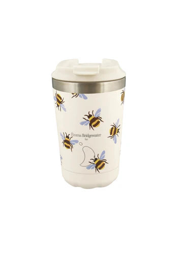 340ml Chilly’s Coffee Cup - Emma Bridgwater Bumblebee Blue Wing