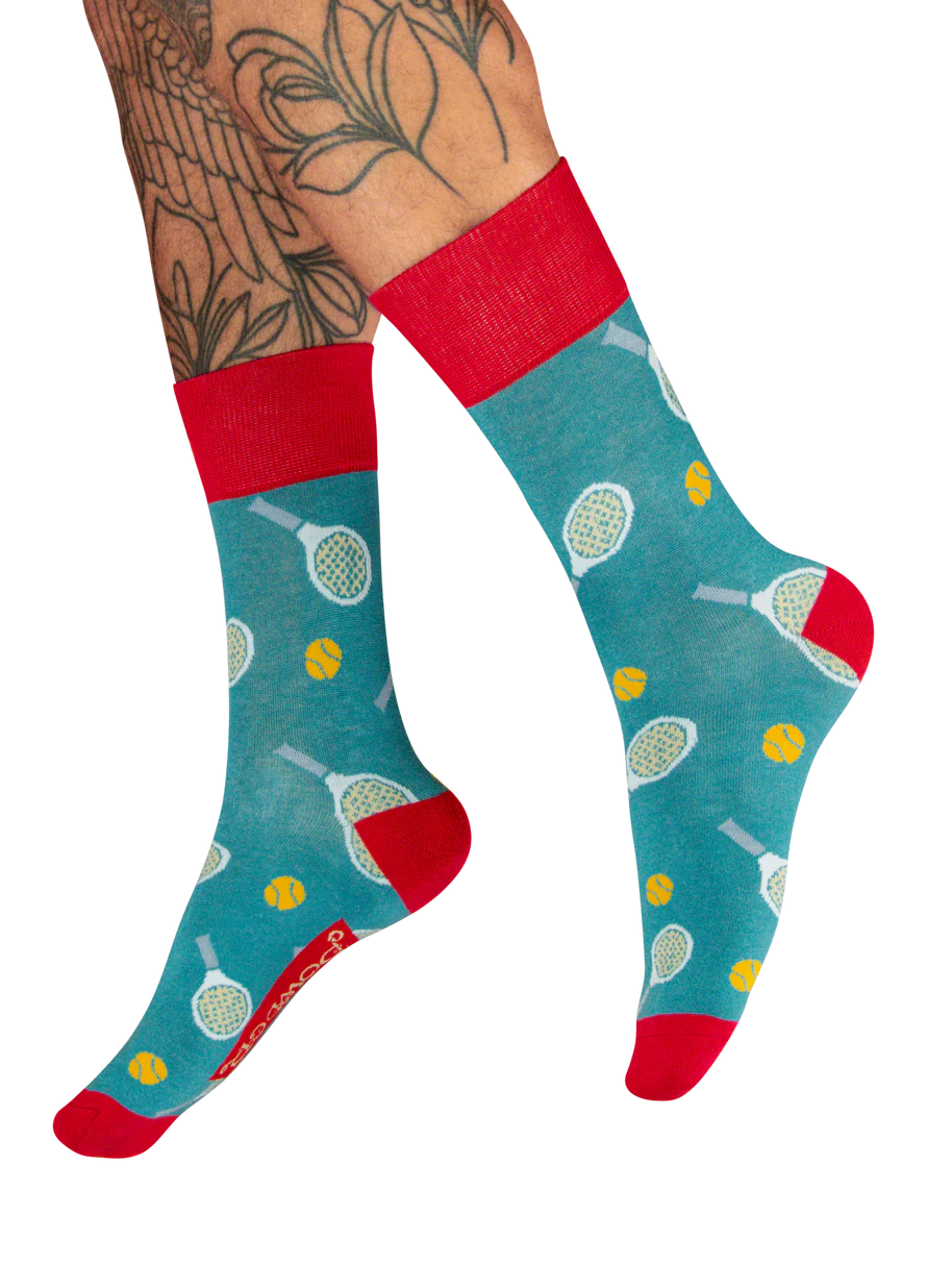 Men’s Socks - Tennis Design Blue