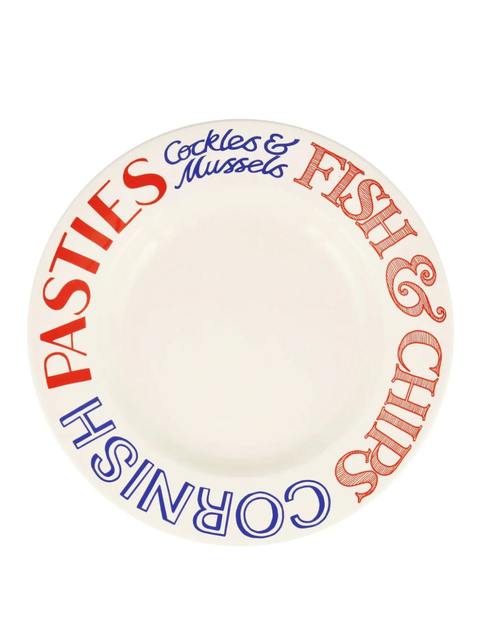 Emma Bridgewater Red & Blue Toast Dinner Plate