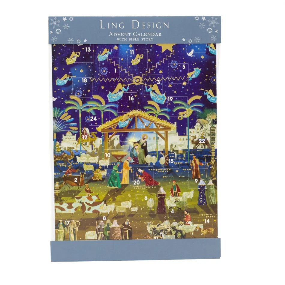 Ling Design Advent Calendar - Nativity and Angel