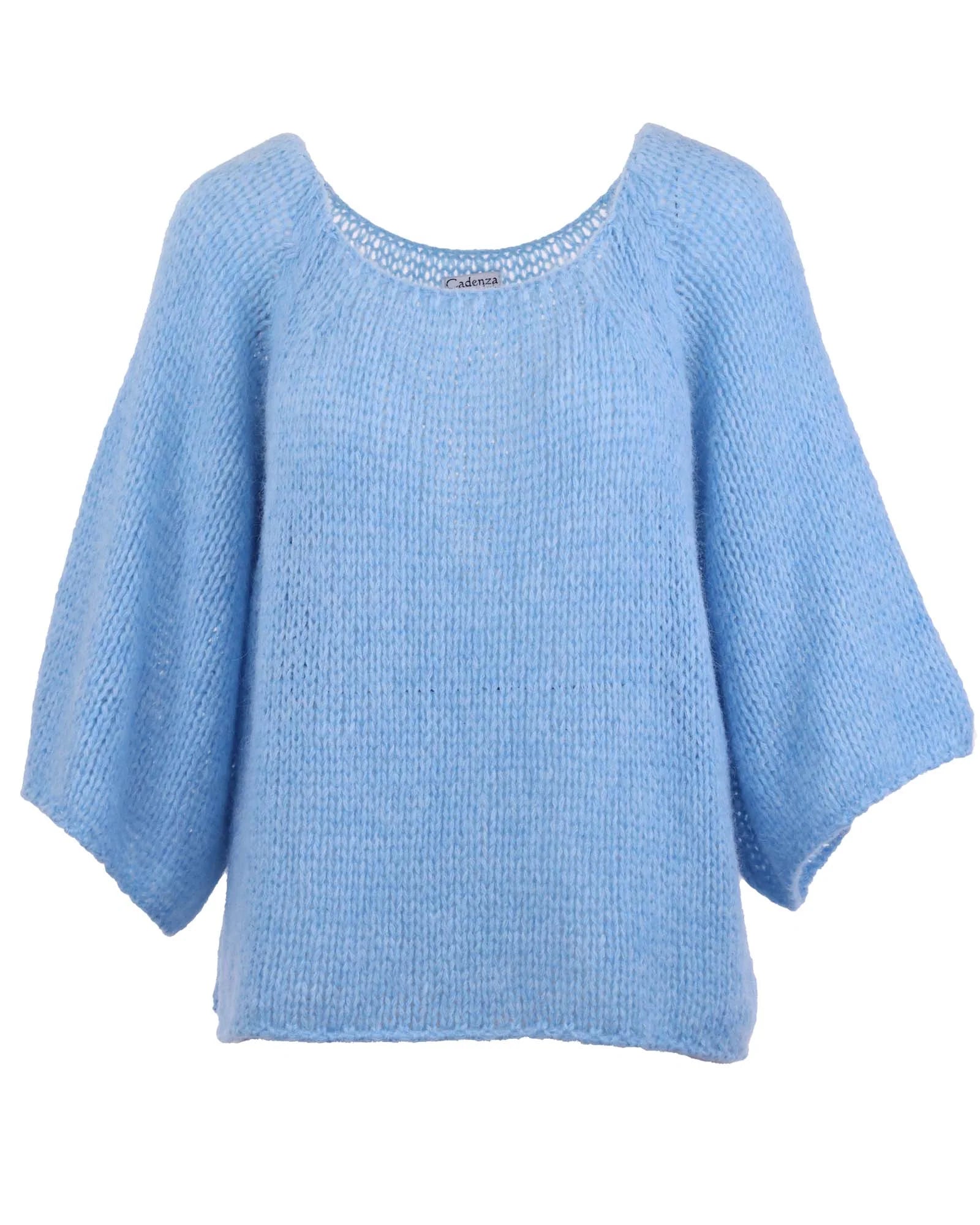 Alpaca Blend Swing Jumper - Sky Blue