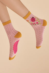Ankle Socks - Ladybird Petal
