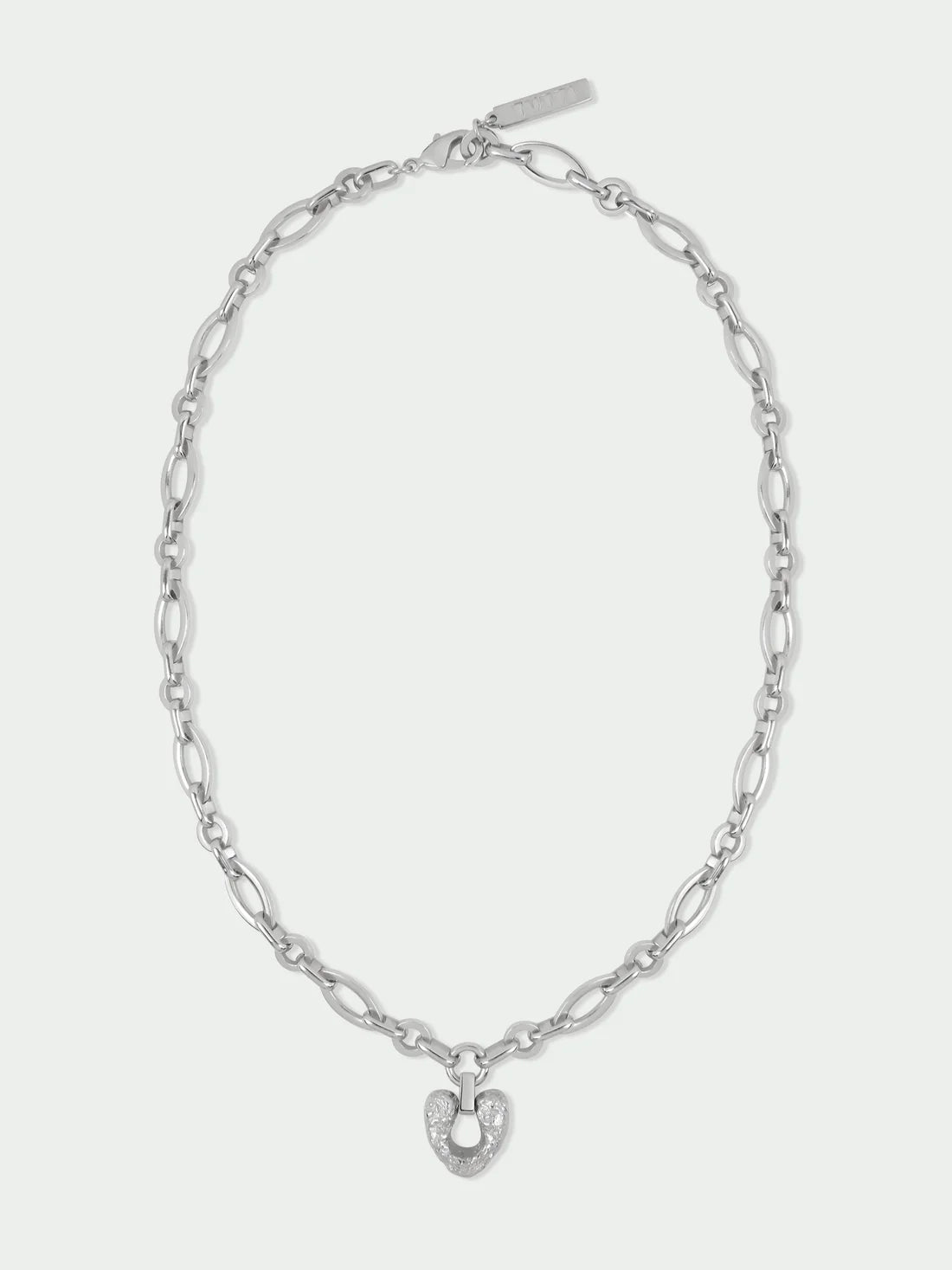 Amity heart pendent necklace-silver