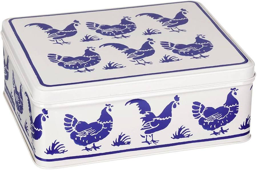 Emma Bridgewater - Blue Hens Deep Rectangular Tin
