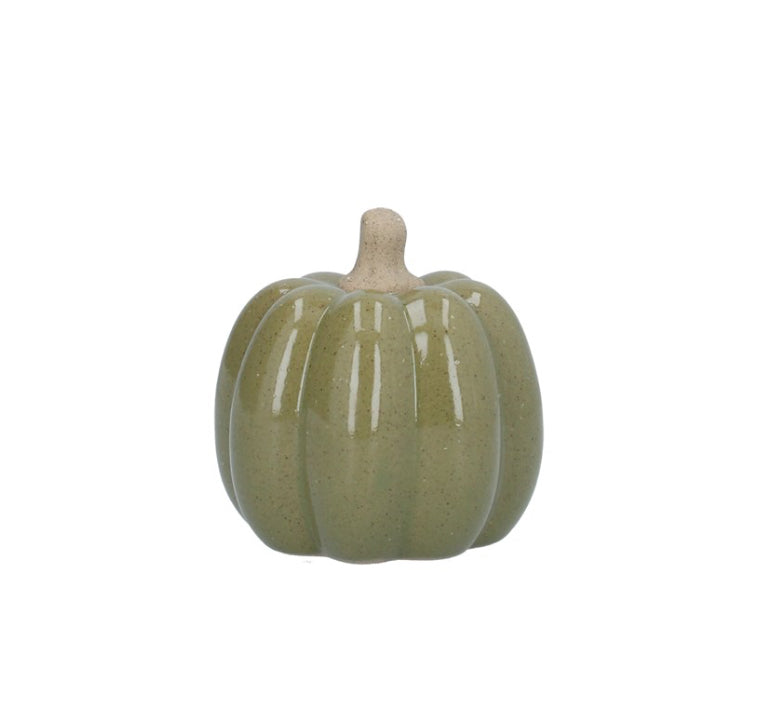 Small Green Earthenware Pumpkin