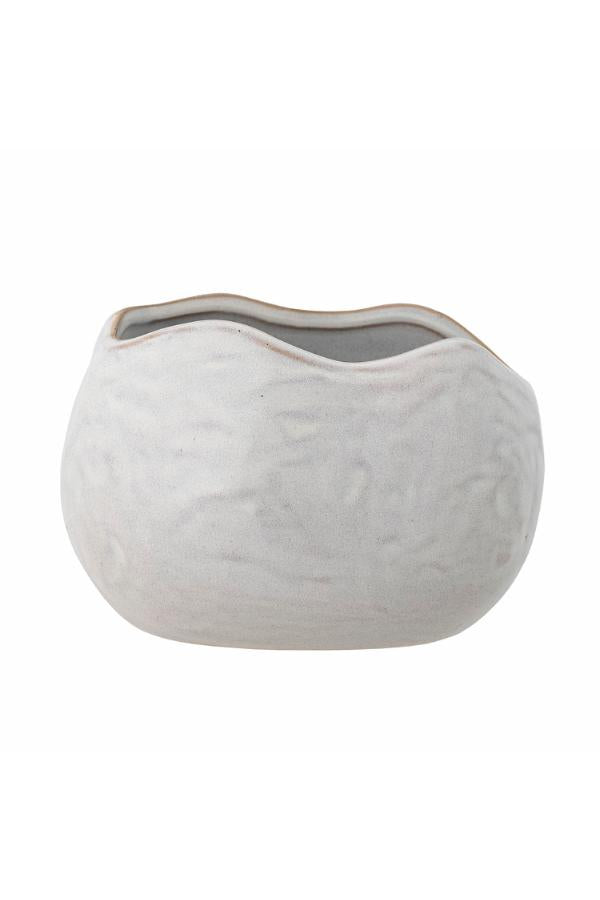 Pennie Flowerpot White Stoneware