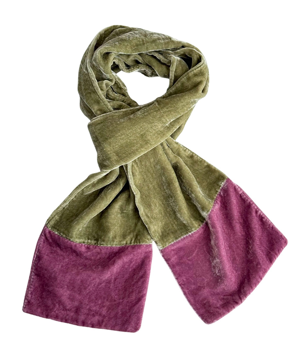 Velvet Scarf with Contrast Ends