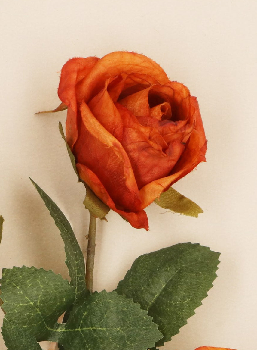 Antique Orange Roses Spray