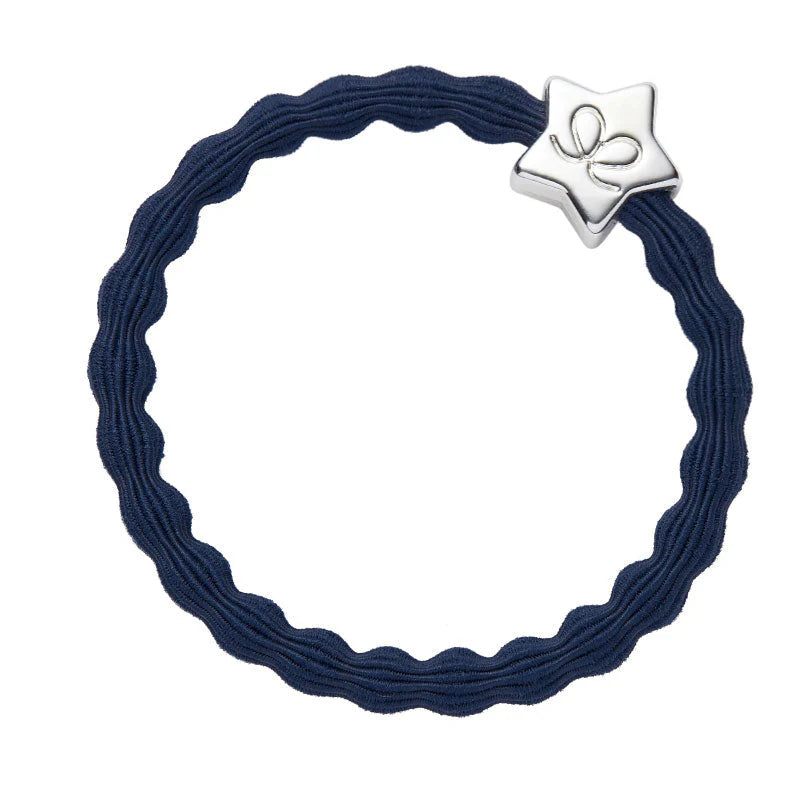 Silver Star Thin Bangle Band