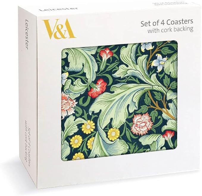 V & A Leicester Wallpaper Set Of 4 Coasters