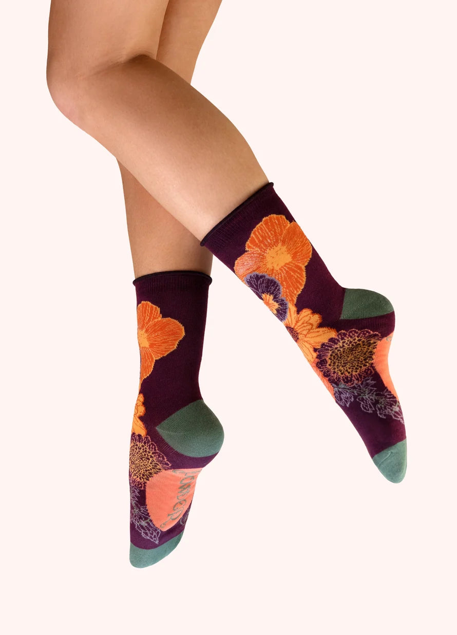 Beautiful Bouquet Ankle Socks