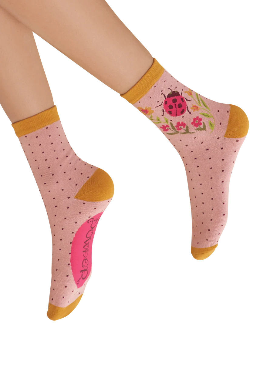 Ankle Socks - Ladybird Pink