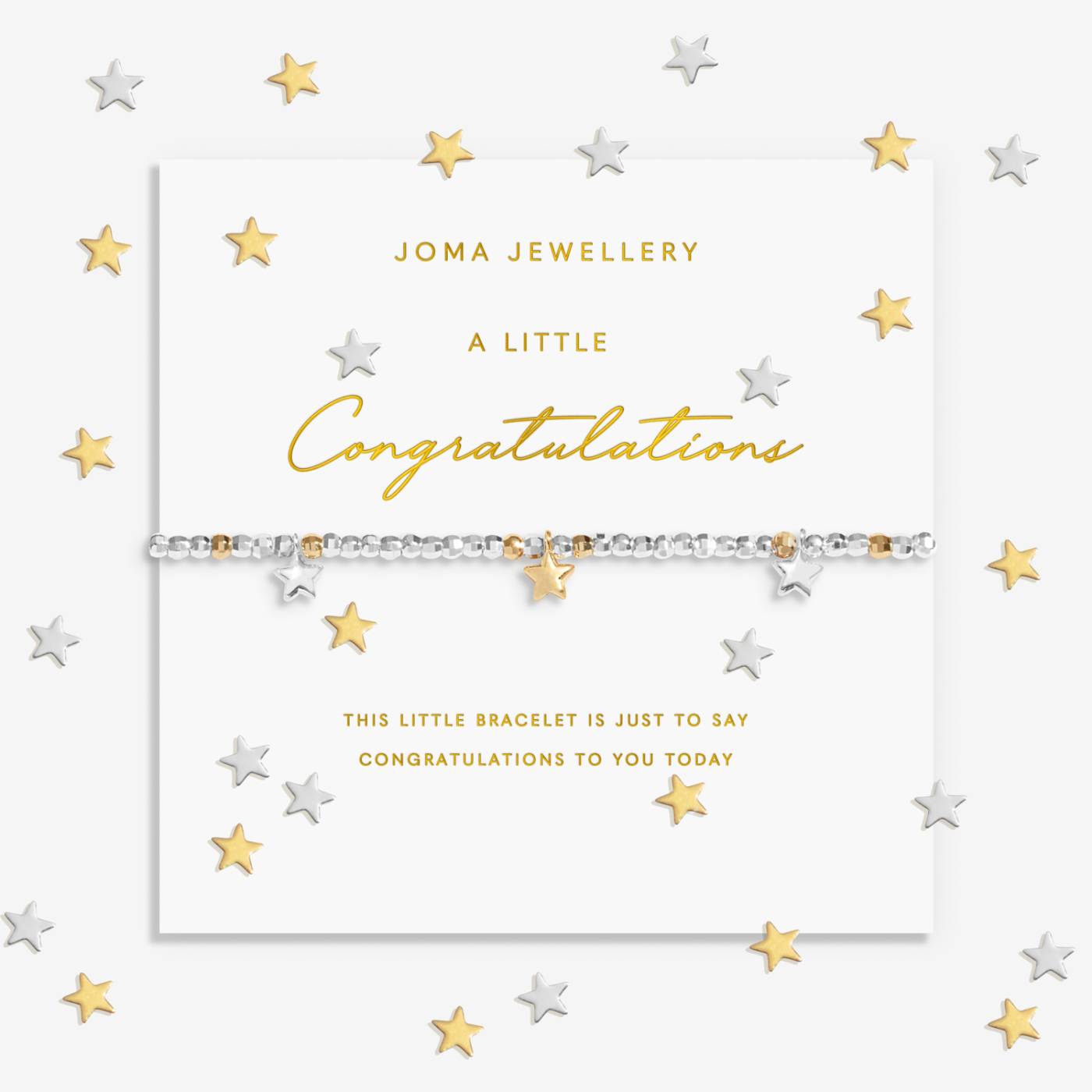 A Little Sparkle Confetti Congratulations Bracelet