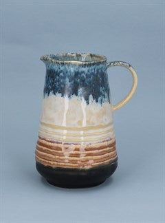 Floating Blue Reactive Stoneware Jug Medium