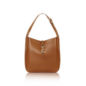 Leather Handbag - Dark Tan