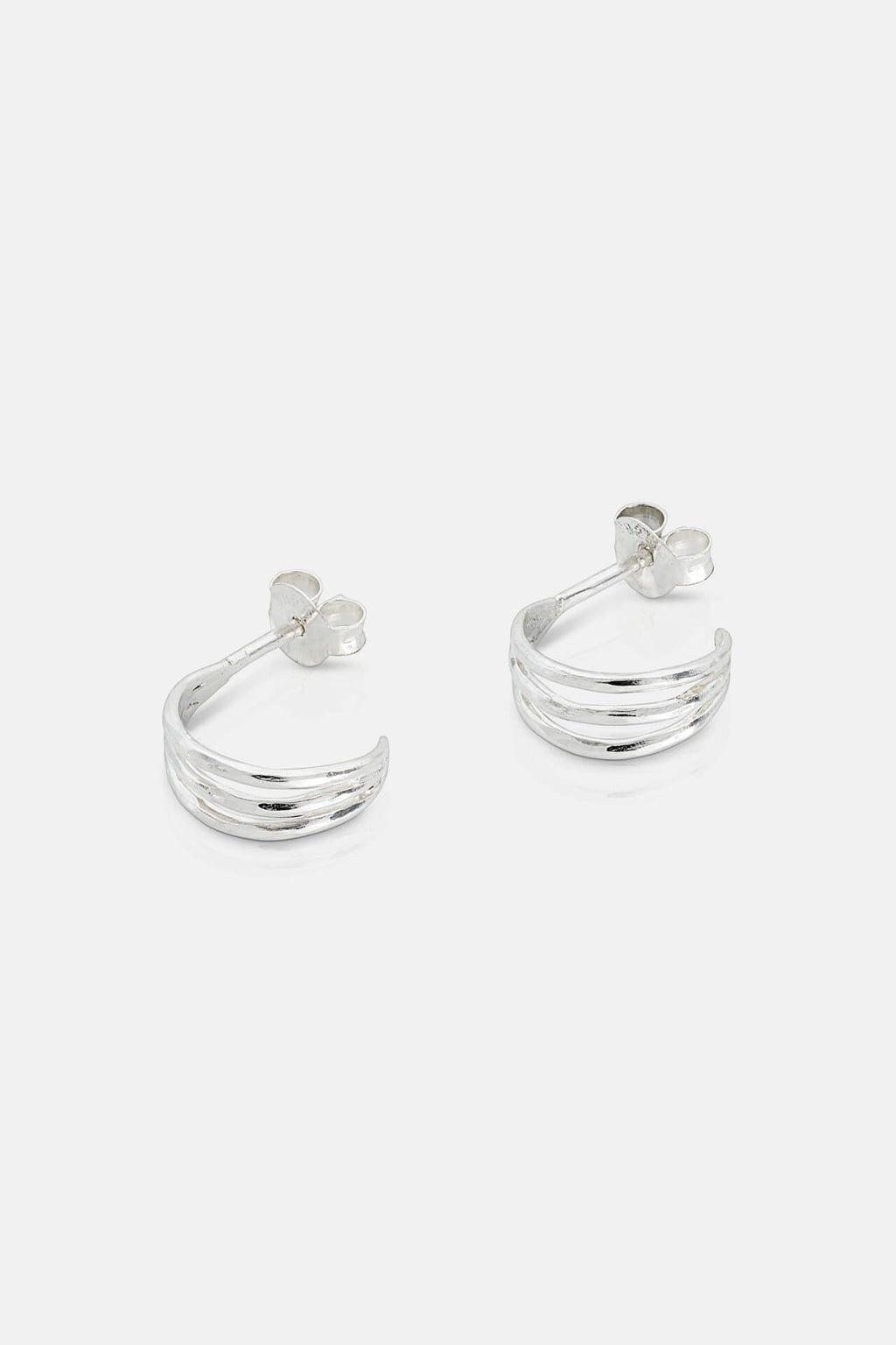 Silver Trio Illusion Studs