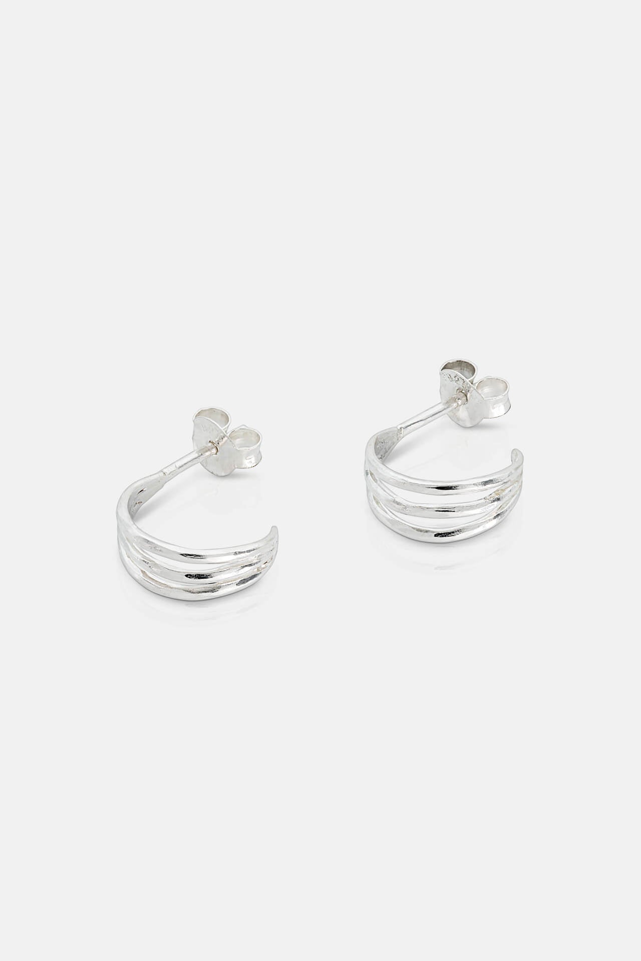 Silver Trio Illusion Studs