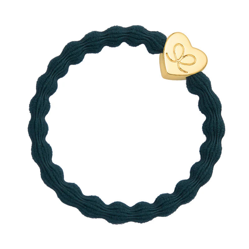 Gold Heart Thin Bangle Band