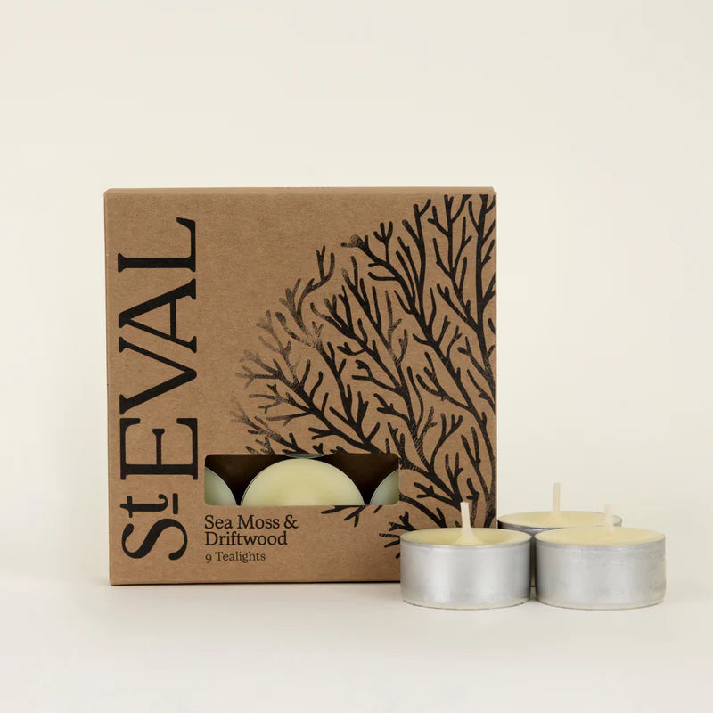 Scented Tealight x 9 - Sea Moss & Driftwood