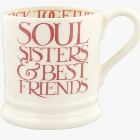 Emma Bridgewater Pink Toast Soul Sisters 1/2 Pint Mug