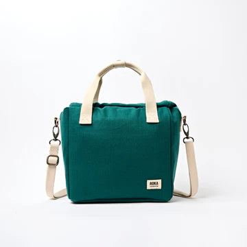 Hampstead Lunch Bag in Teal Cotton Canvas