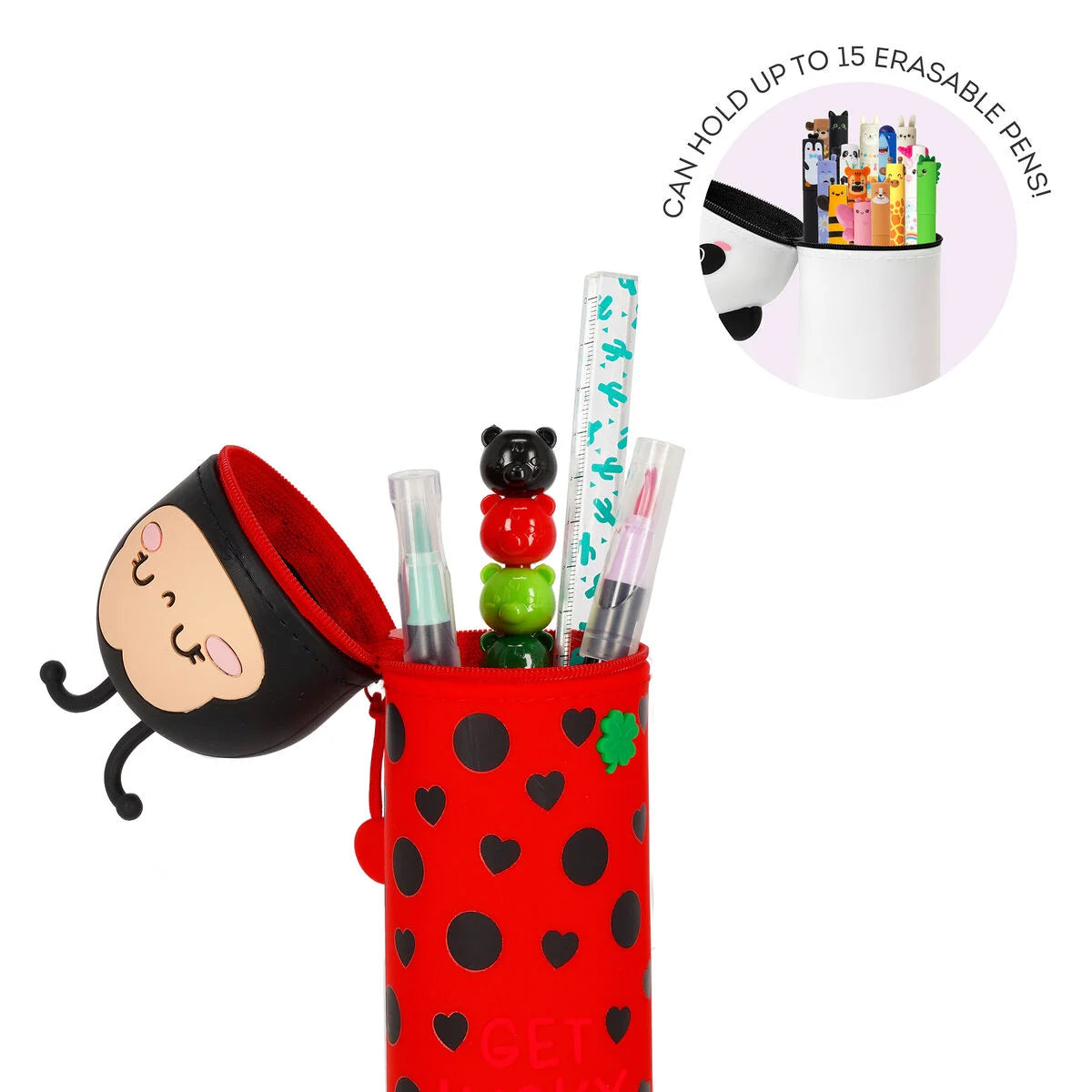 Legami Silicone 2-In-1 Pencil Case - Ladybug