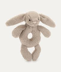 Bashful Beige Bunny Ring Rattle