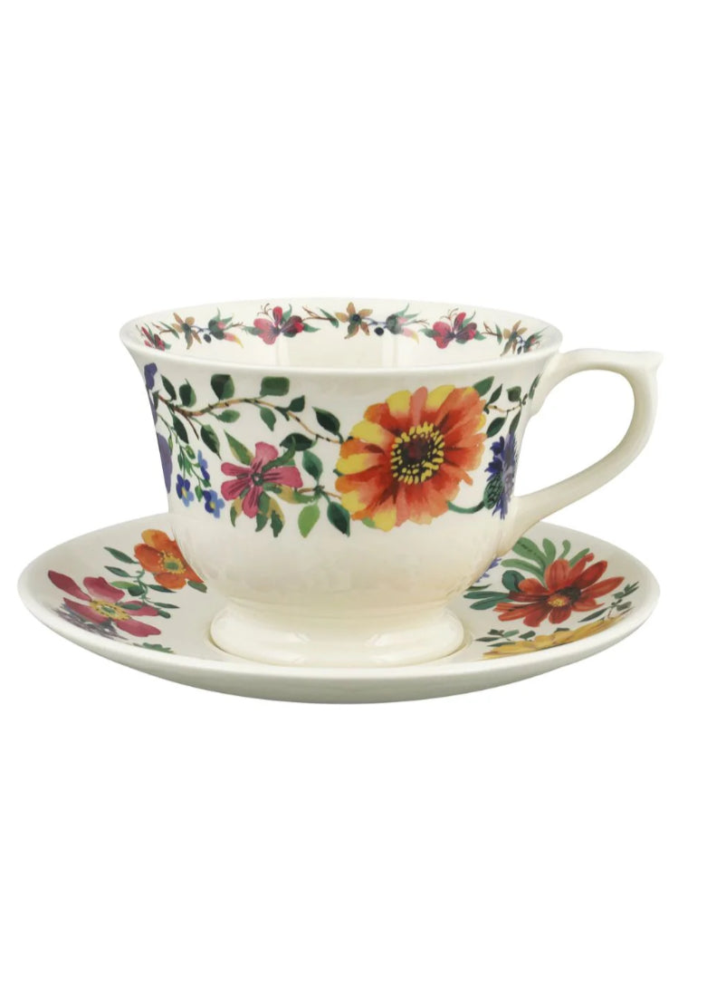 Emma Bridgewater Garden Flowers Large Teacup & Saucer
