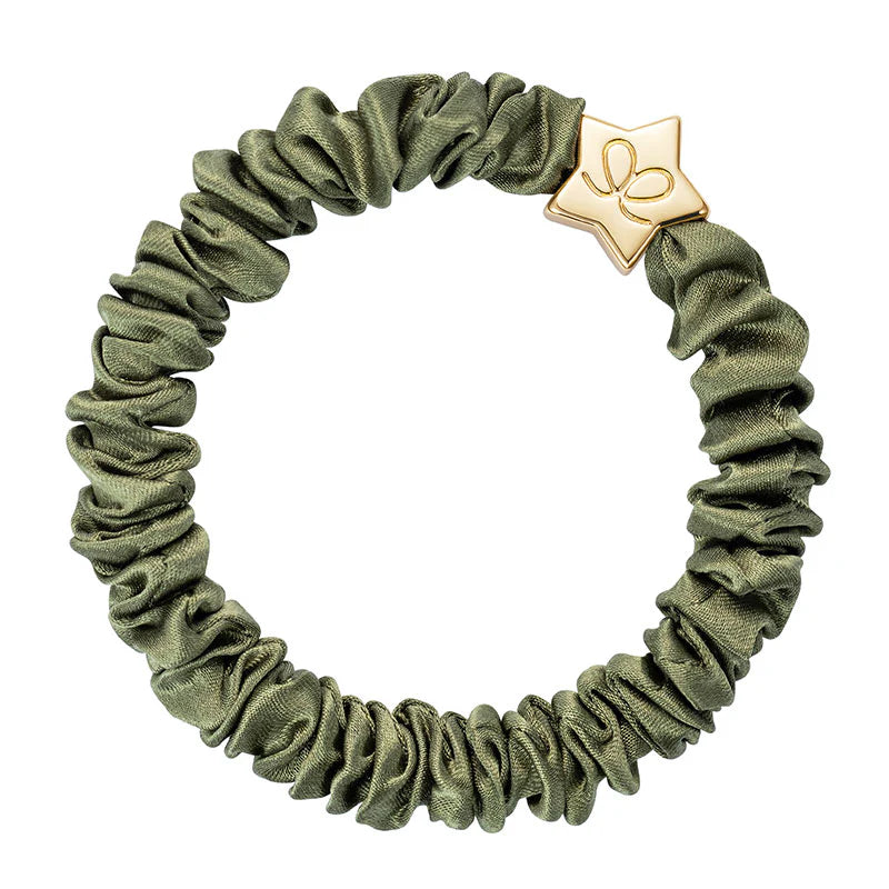 Gold Star Silk Scrunchie