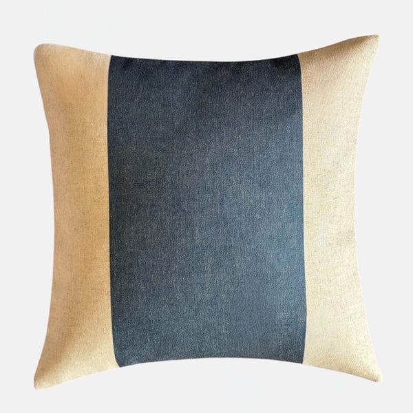 Atlantic Stripe Cushion - Denim