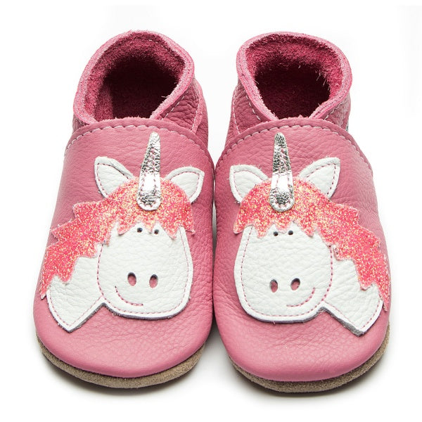 Inch Blue Baby Shoes - Unicorn Rose Pink
