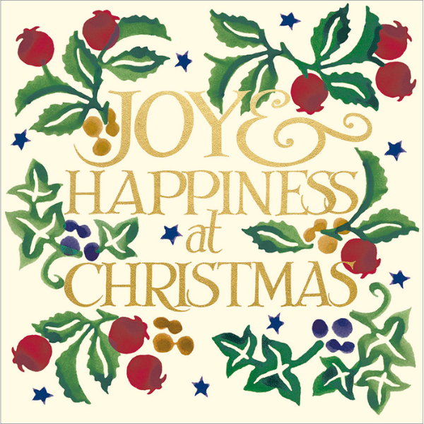 Box of 8 Luxury Emma Bridgewater Christmas Cards Joy & Happiness at Christmas