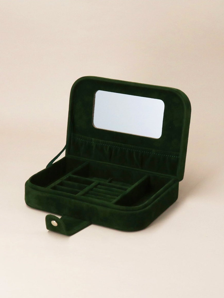 Green Velvet Jewellery Book Box