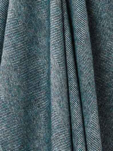Bronte Herringbone Throw - Teal