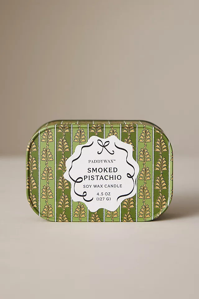 Bistro Printed Tin Candle - Smoked Pistachio