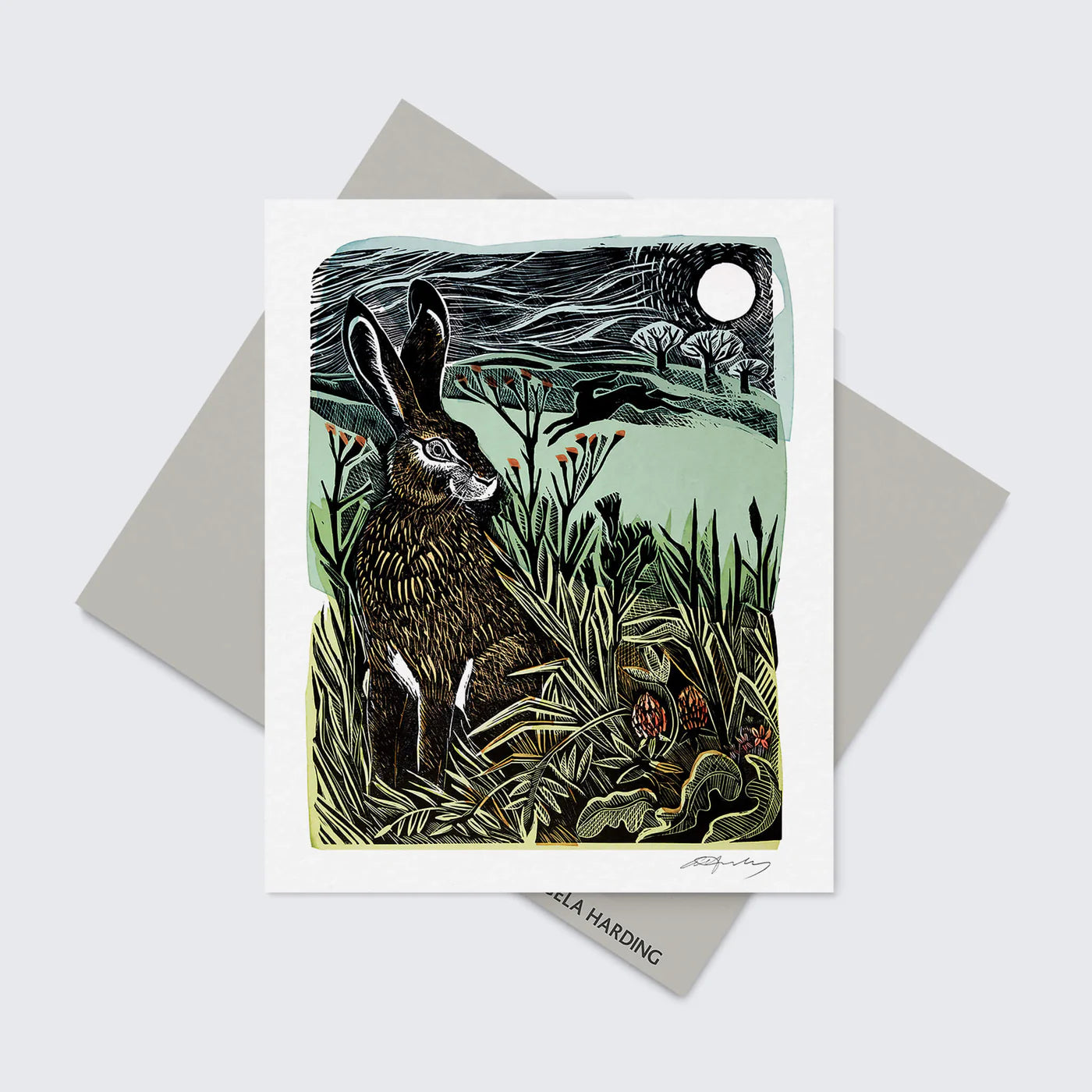 Angela Harding Hidden Hares Card